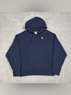 Nike Court Heritage Hoodie Men S Navy Tennis BV0760-452 Swoosh Loose Fit Casual